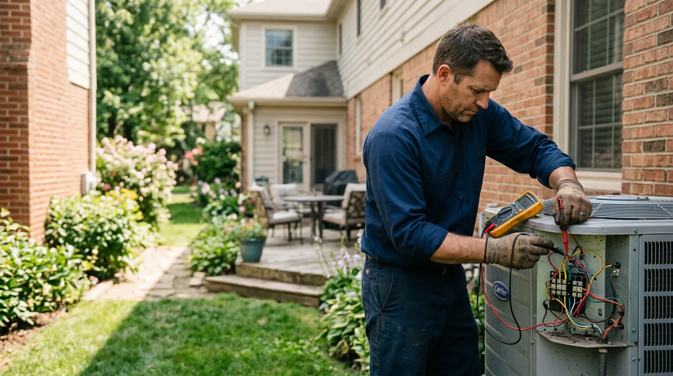 HVAC technician working near Barnes, KS